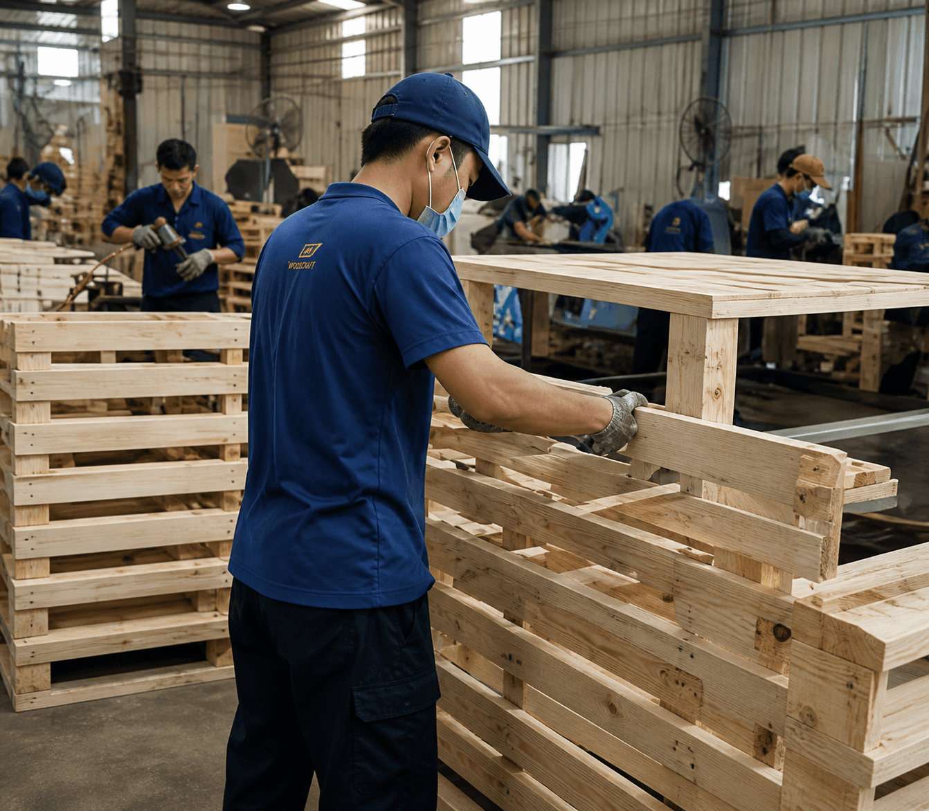 Khu vực lắp ráp pallet